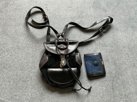 Michel Jordi Rucksack und Portemonnaie,  Vintage