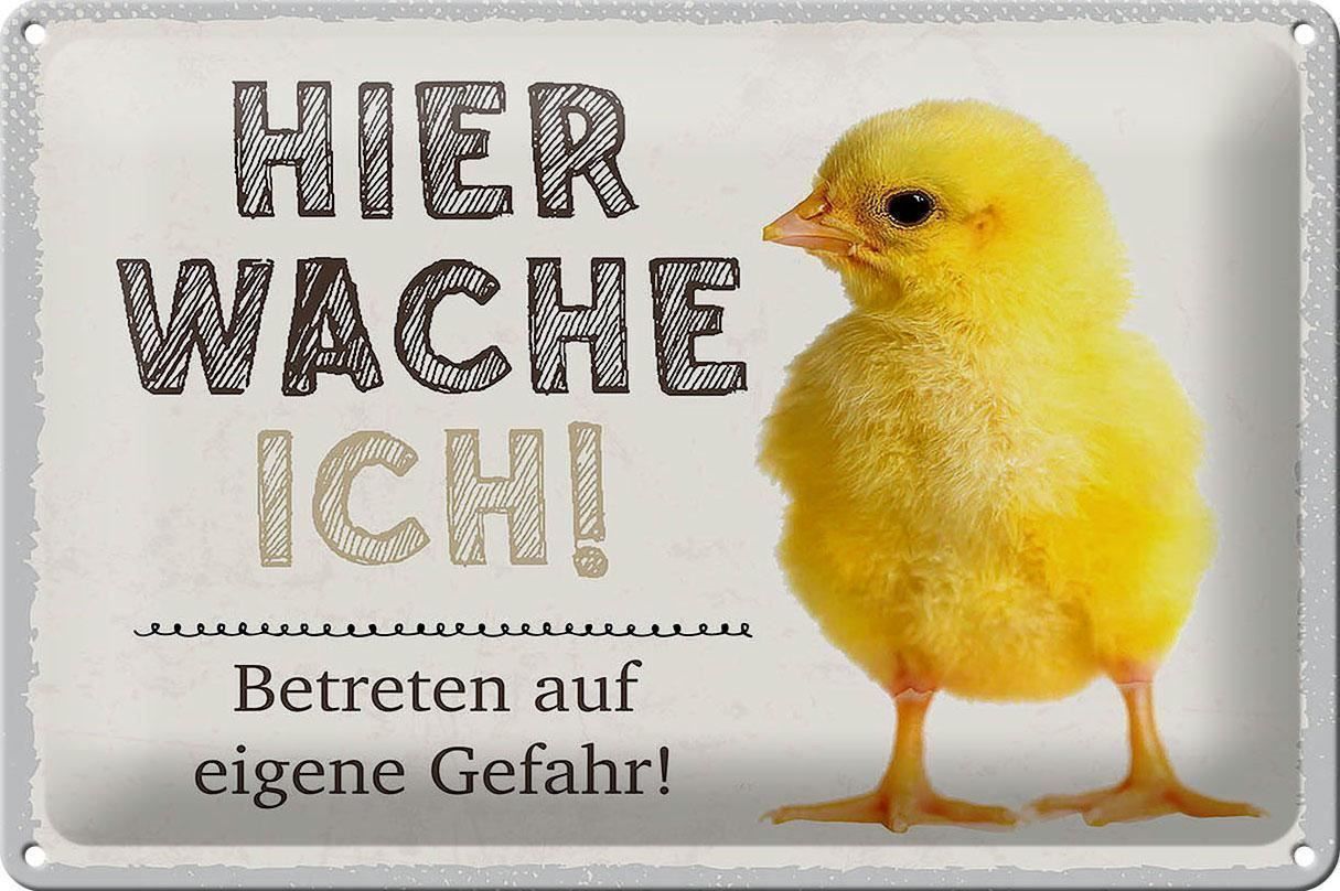 Insegne: Blechschild-KÜKEN-HIER WACHE ICH – Nuovo e nell'imballaggio originale da Rupperswil venduto da big-one-sale