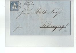 CH Brief Niederuzwyl / Bahnpost St. Gallen - Olten / o 1866