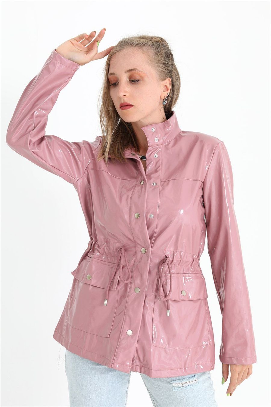 Vestes: Lacklederjacke in Rosa, Grösse 36 – Neuf (Voir description) à Basel par Dawid1713