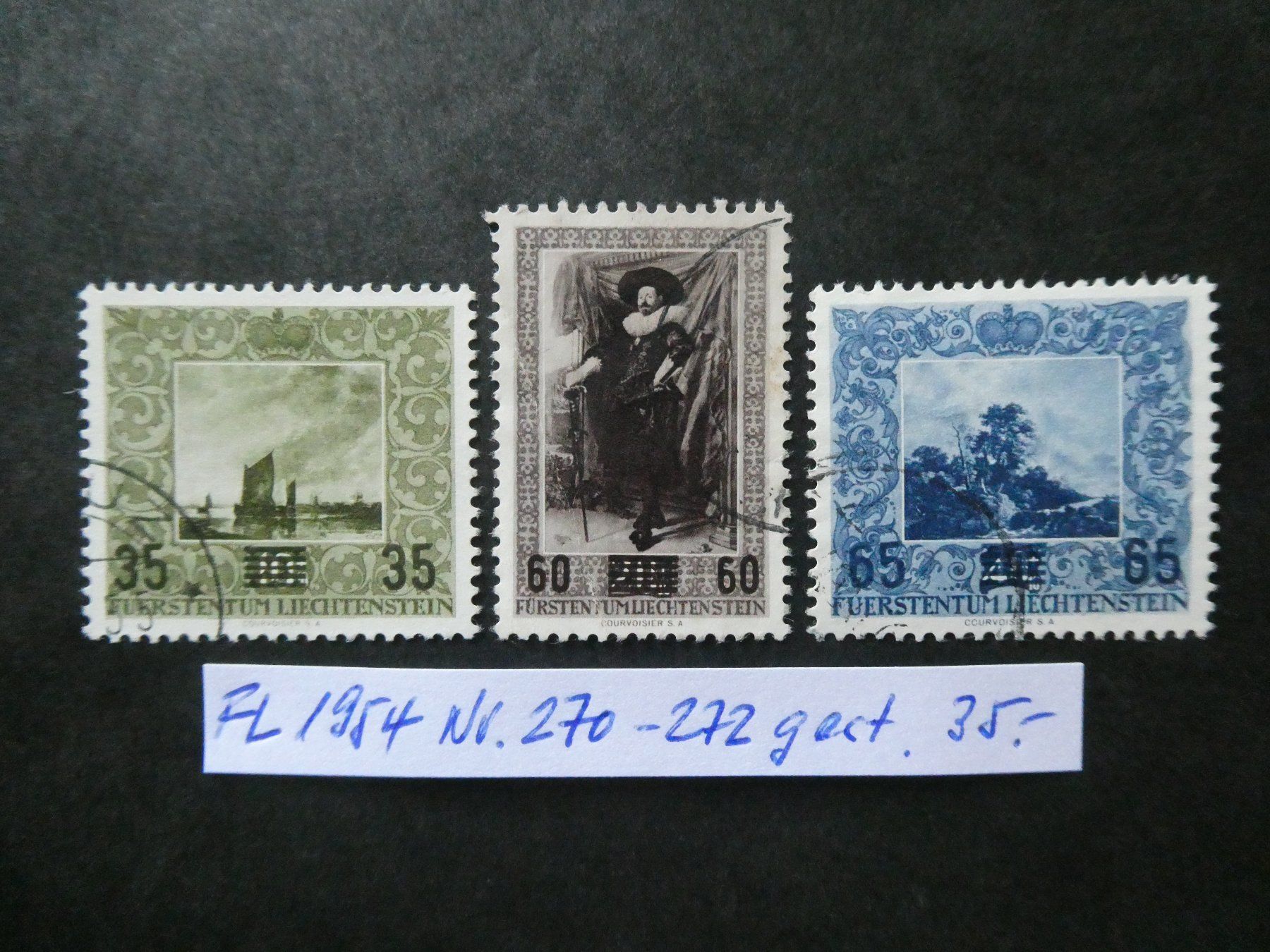 Tutti i francobolli: FL 19554 Nr. 270-272 gestempelt – Usato da Lausen venduto da Herbamare01