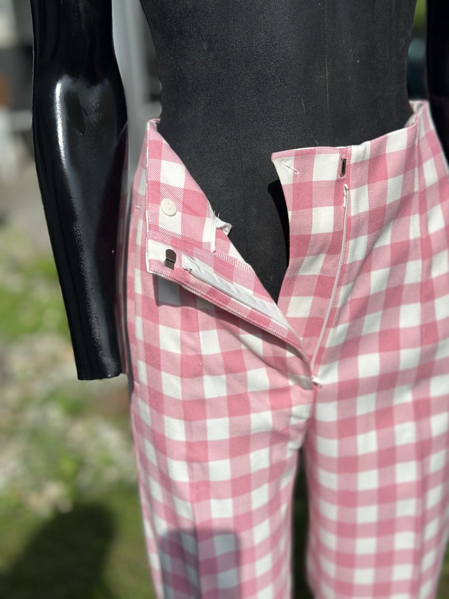 Zara Pantaloni: Pink Gingham High-Waisted Zara Pants, Size M – Nuovo (secondo la descrizione) da Zufikon venduto da Modestil365 4