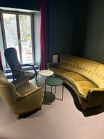 Vintage Sofa mit 2 Sesseln – Lounge Set