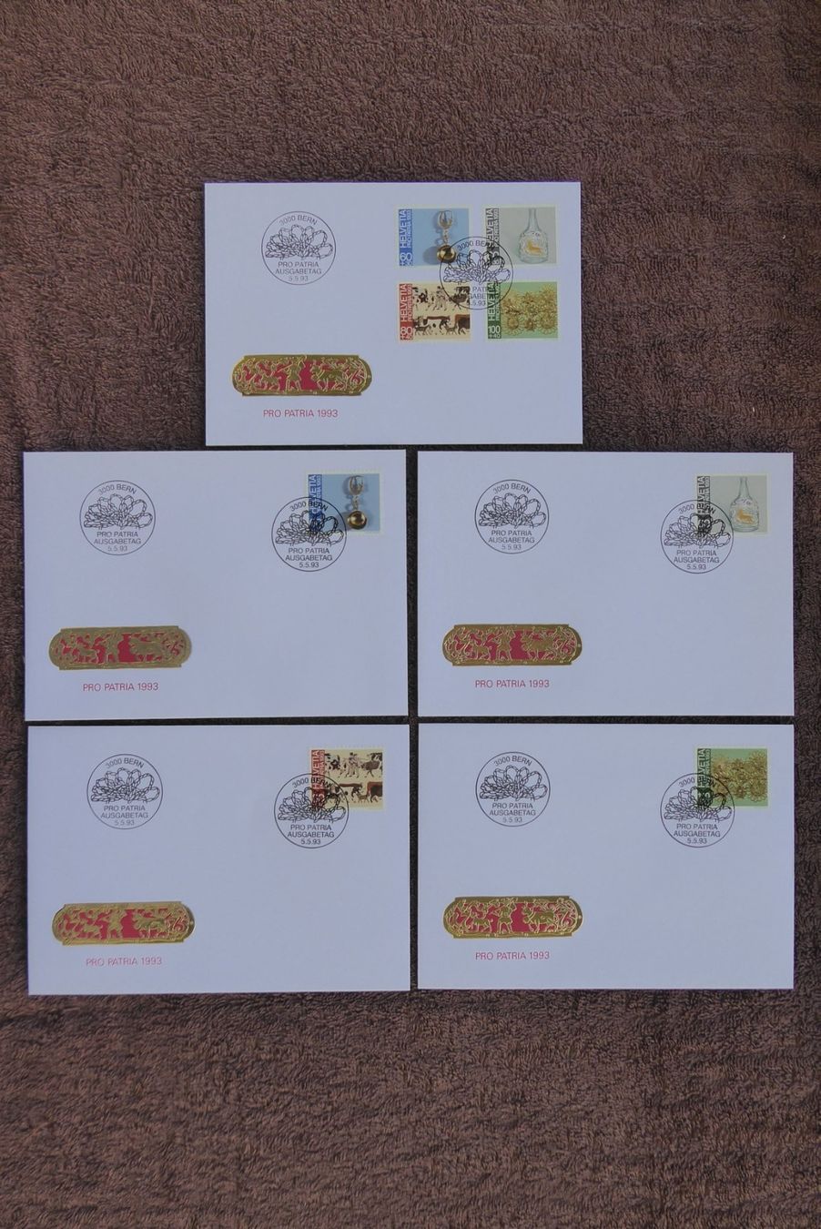 Tutti i francobolli: (F206) FDC Pro Patria 1993 -> B239 - B242 – Usato da Basel venduto da scholle50