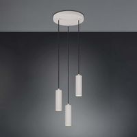 Pendelleuchte, Grau, 3 Strahler, 28 cm Ø
