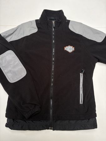 Harley-Davidson Fleecejacke Schwarz Grau Grösse S