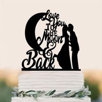 NEUER Torten Topper Liebe bis zum Mond Hochzeit - 220372