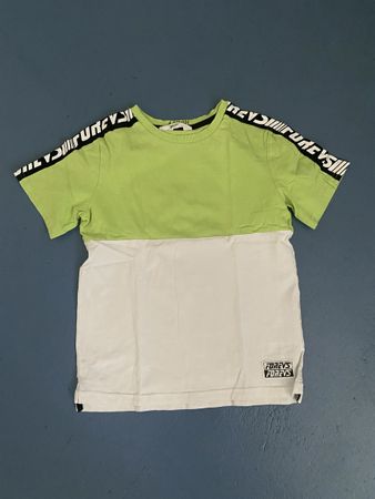 Tshirt, weiss-grün-schwarz, Gr. 134/140