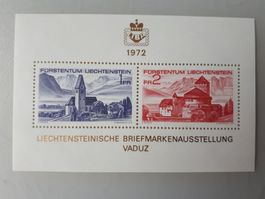 Liechtensteinische Briefmarkenausstellung Vaduz 1972 Block