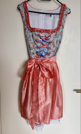 Dirndl Trachtenkleid Blumenmuster kariert 