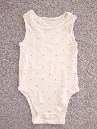 Baby Girl Body Gr. 86/92 12-24Mt Hellrosa gepunktet