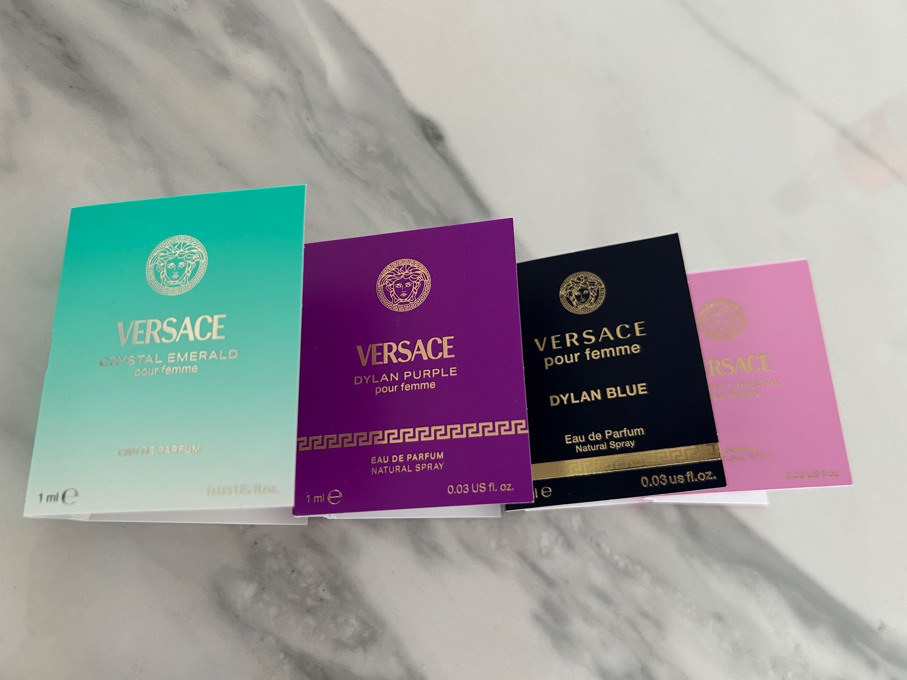 Versace Parfum & Eau de Toilette: 4 Proben Versace jede 1 ml EdP – Neu und originalverpackt aus Meierskappel von san_9nvk