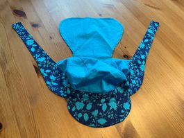 HANDMADE:  Sonnenhut mit Nackenschutz,  Gr. 86-98, verstellb