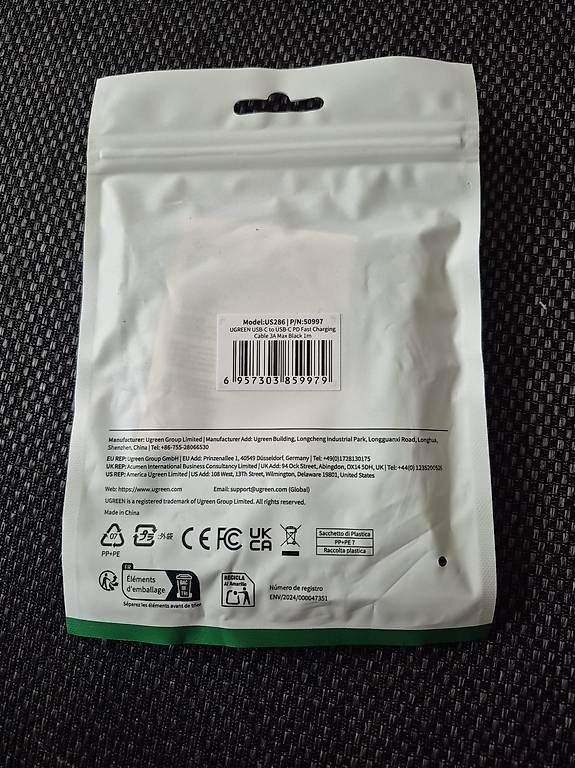 Cavi: (NEU) UGREEN USB-C USB-C 60W (1M) – Usato da Basel venduto da D4rthbane 1