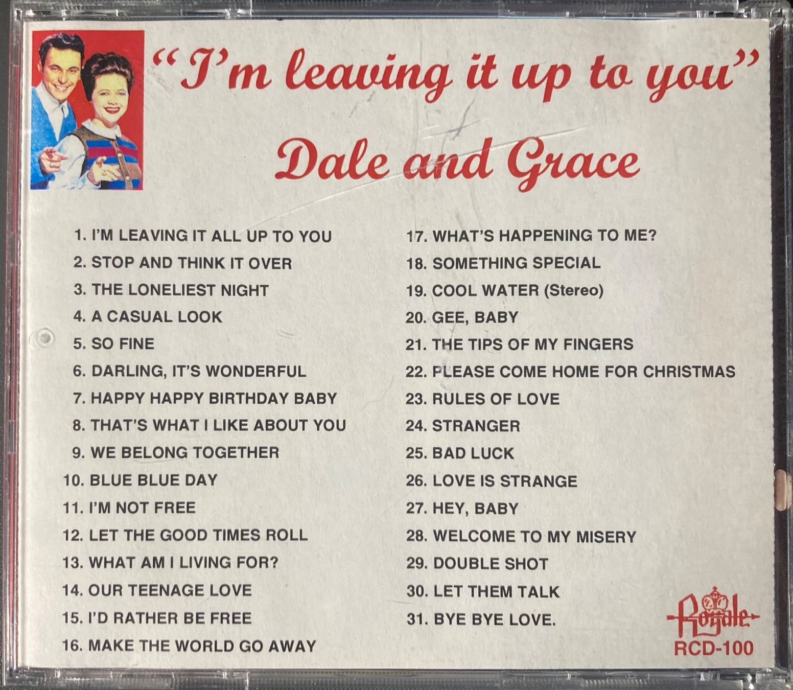 CD: DALE & GRACE - I'M LEAVING IT UP TO YOU – Usato da Poliez-Pittet venduto da Newtown-Records 1