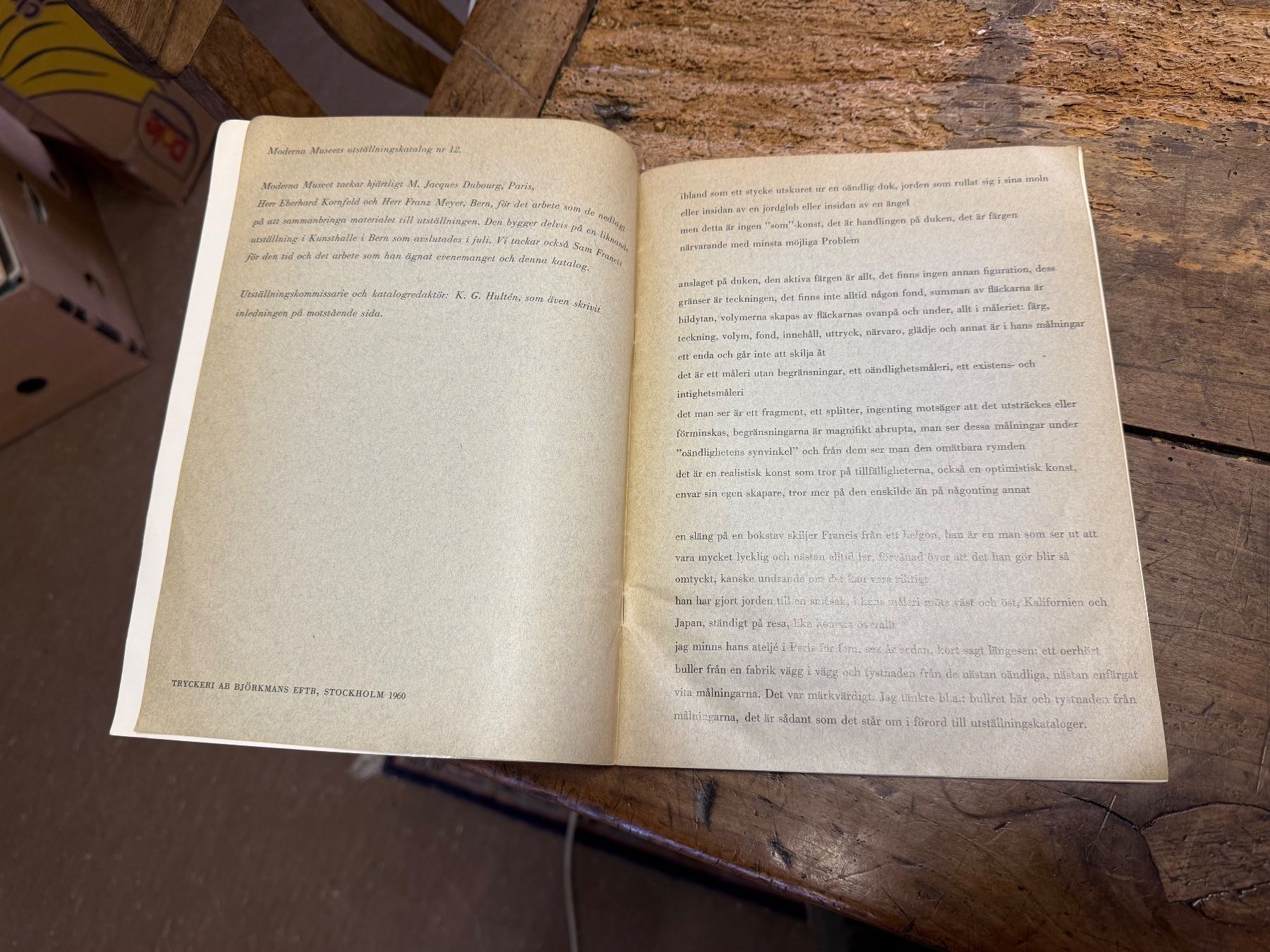 Libri: Sam FRANCIS Stockholm 1960 – Usato da Bern venduto da Jwpm66 2