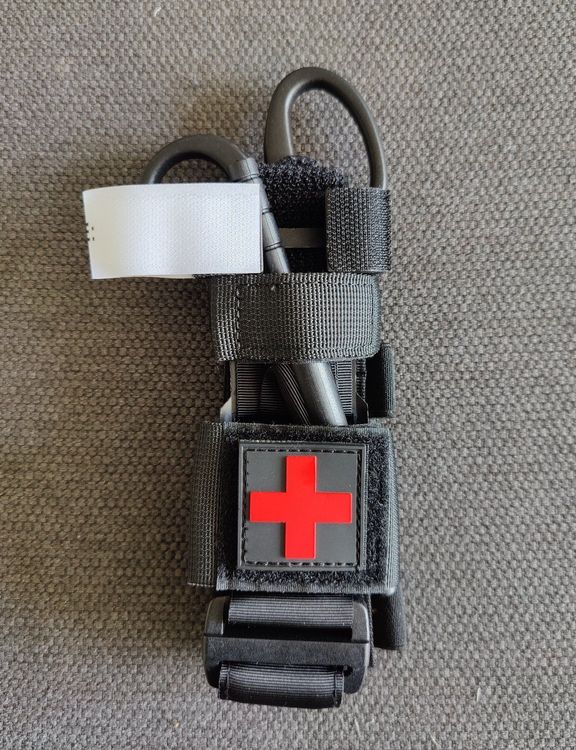 Kit De Premiers Secours Avec Garrot Tourniquet - Lot 4 Pièces, Ciseaux Trauma Et Compresses Alcool