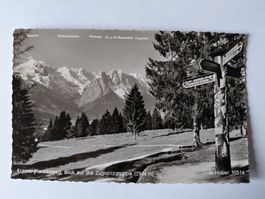 Alte Ansichtskarte: Zugspitze, Kramer Plateauweg,Top! 54