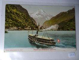 AK Flüelen mit Bristenstock Schiff