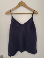 Top en velours bleu foncé, taille M