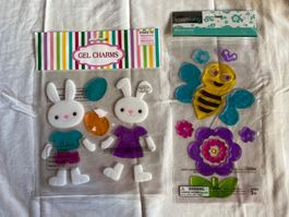 Easter spring bunny gel window stickers clings decoration
