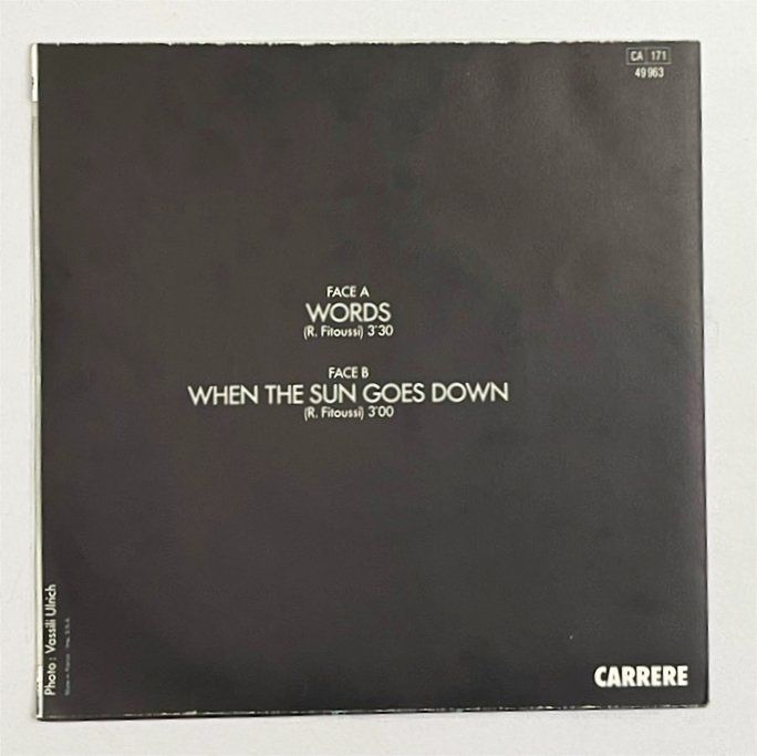 Schallplatten: Single: F.R. DAVID - Words (Synth Pop) – Gebraucht aus Frenkendorf von Yard-Sale-2000 1