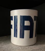 Fiat Tasse 8x9.5cm aus Keramik weiss-blau, NEU und Original