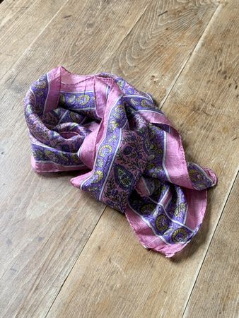 Seidenschal rosa/violet