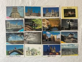 16 AK zum Thema Jakobsweg, Pilgern, Santiago de Compostela