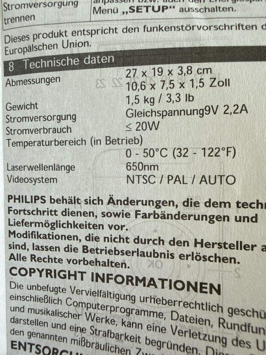 Philips Lettore multimediale portatile: Philips PET1030 Tragbarer DVD Player – Usato da Konolfingen venduto da petzipetz 3