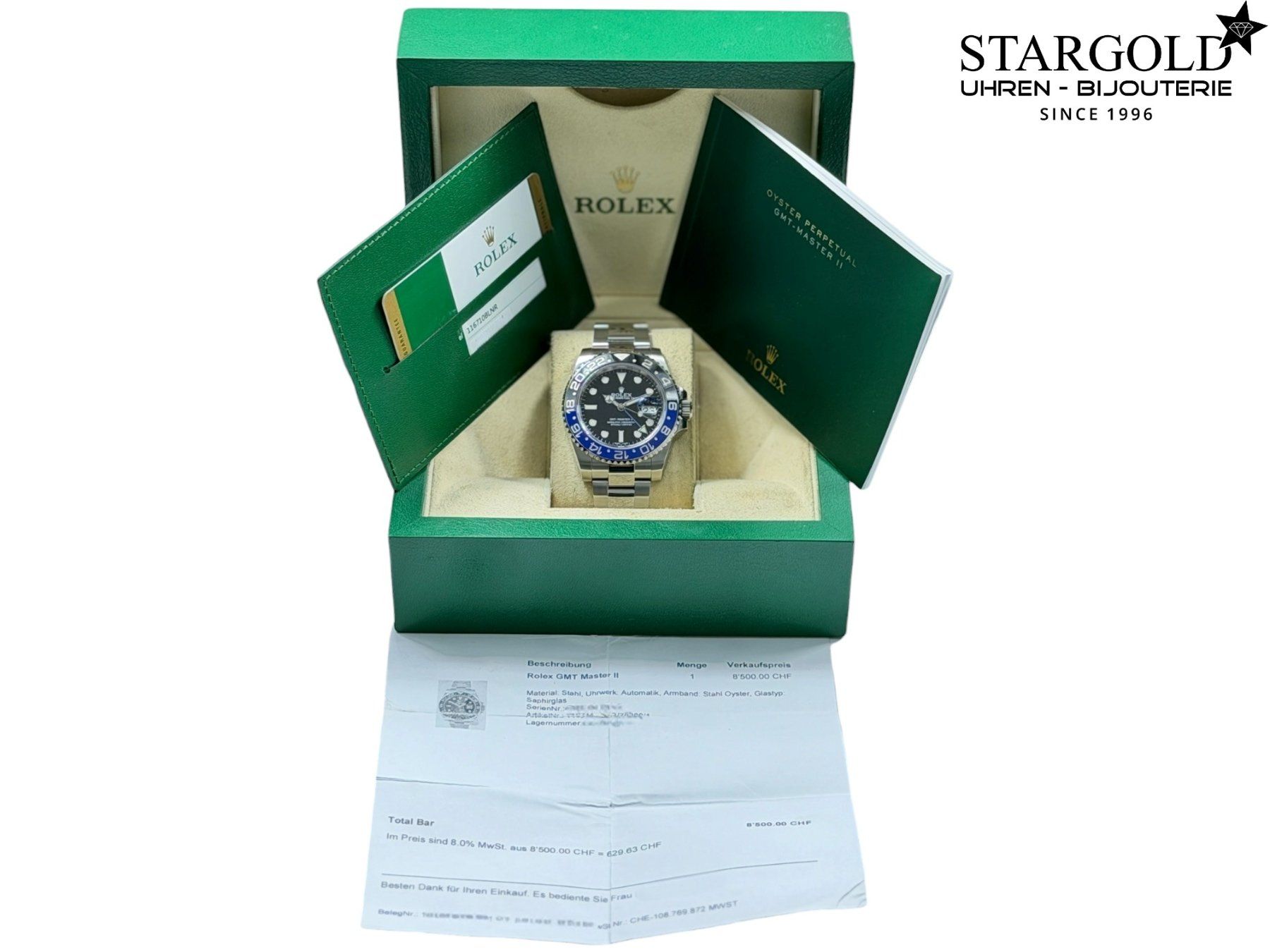 Rolex Montres: Rolex GMT-Master II "Batman" - 126710BLNR – D'occasion à Zürich par Stargold-Uhren 1