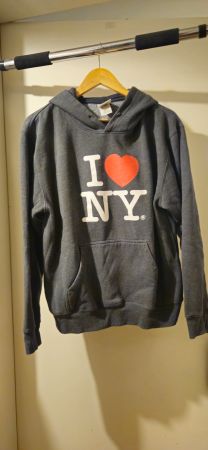 Grauer I Love NY Hoodie, Grösse M – Top Zustand!