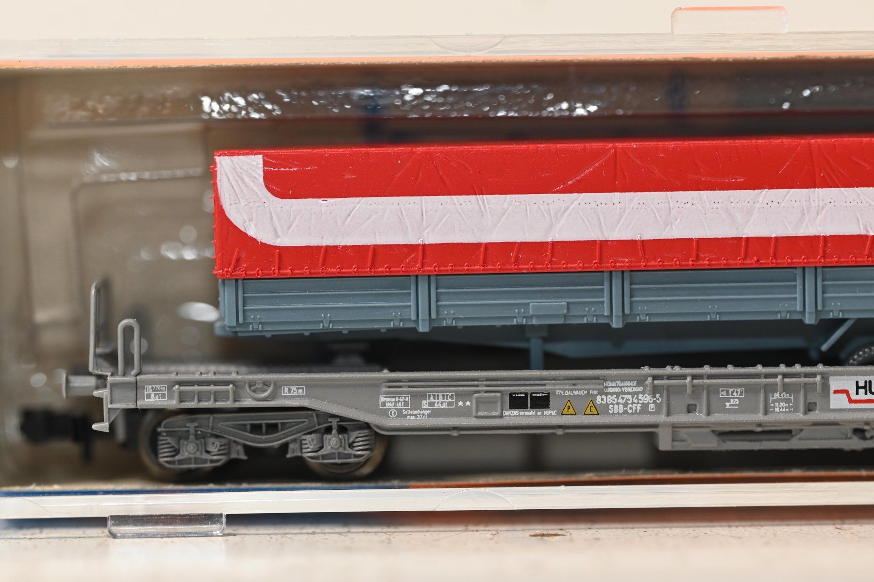 Roco Modellini di ferrovie: Güterwagen Planzer HUPAC  Roco Spur N – Usato da Laupen ZH venduto da Zmoewe 1