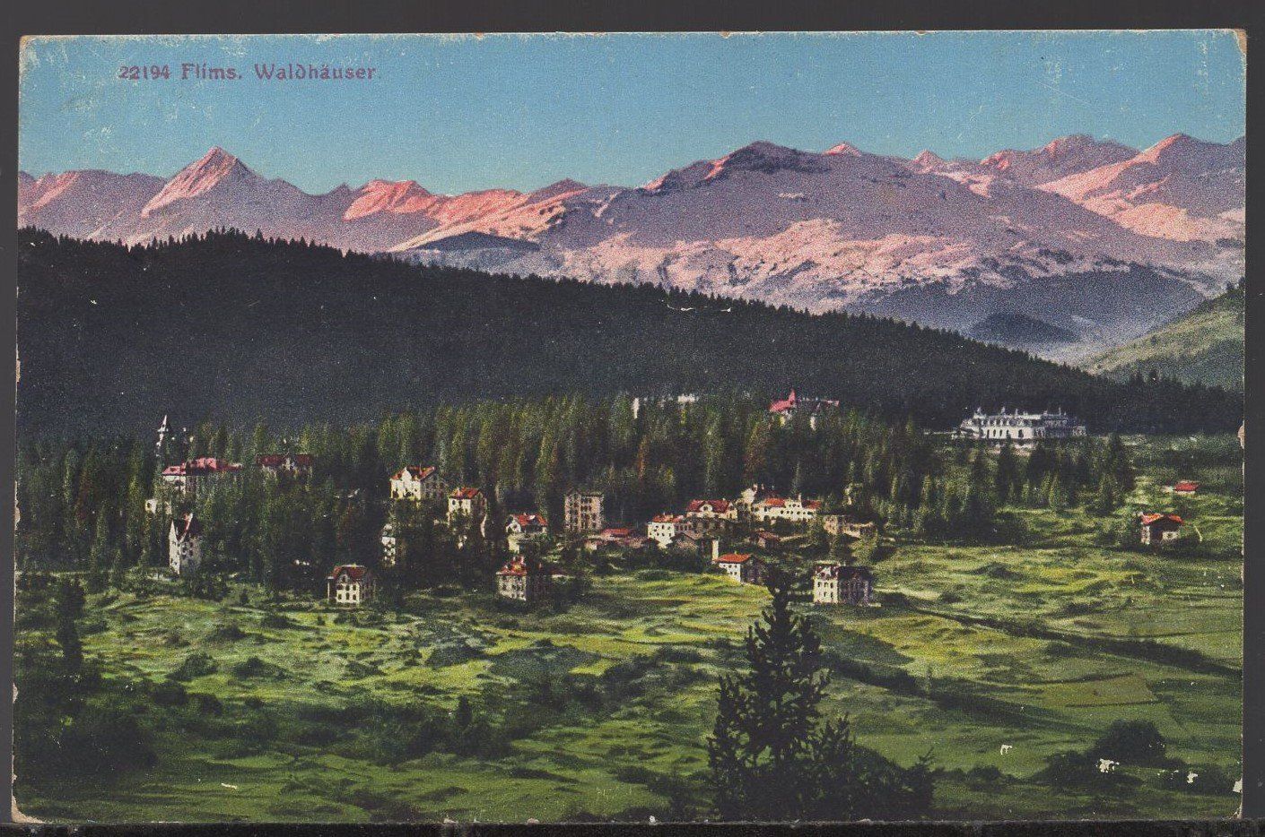 Cartoline postali: Flims   Waldhäuser  1924 – Usato da Aarau venduto da kufi44