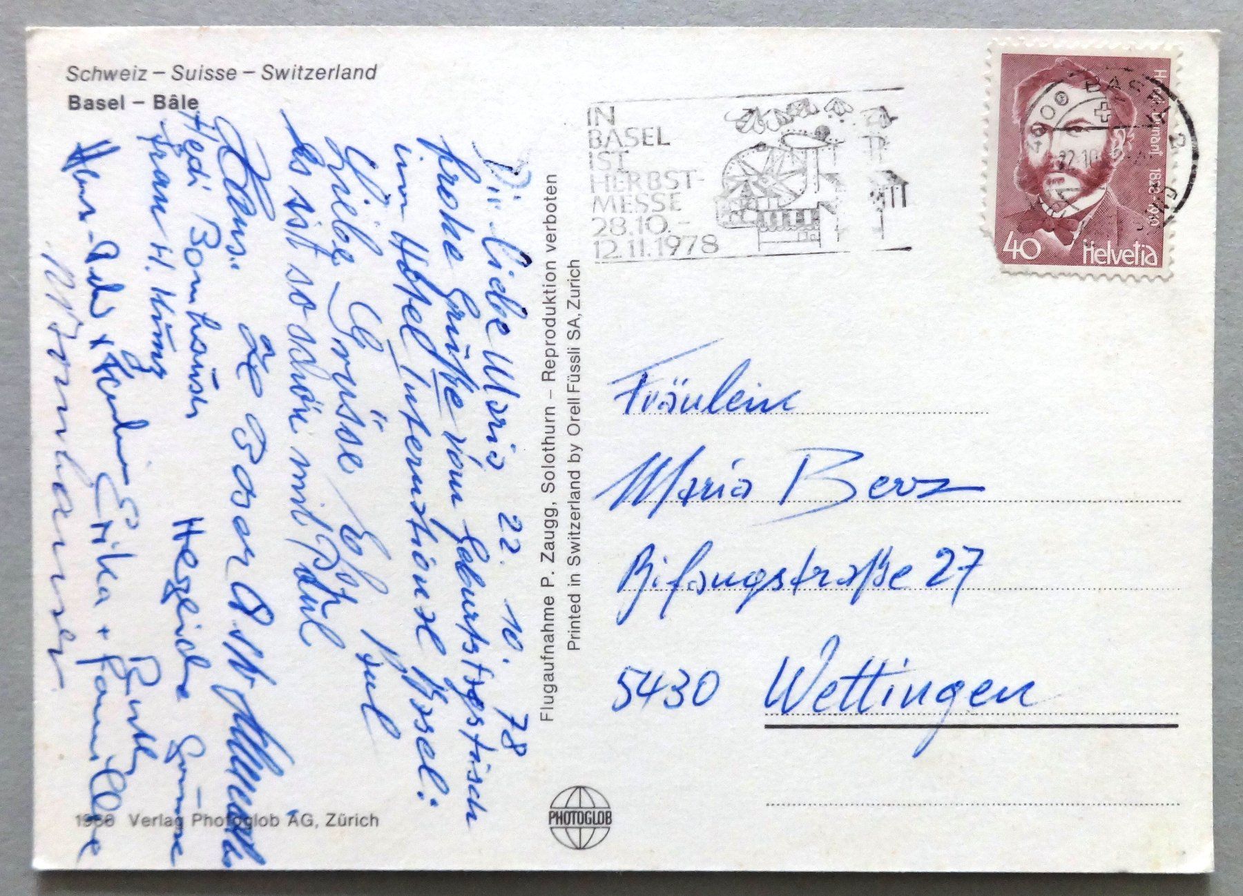 Cartoline postali: Basel - Bâle – Usato da Fétigny venduto da Billy2miny 1