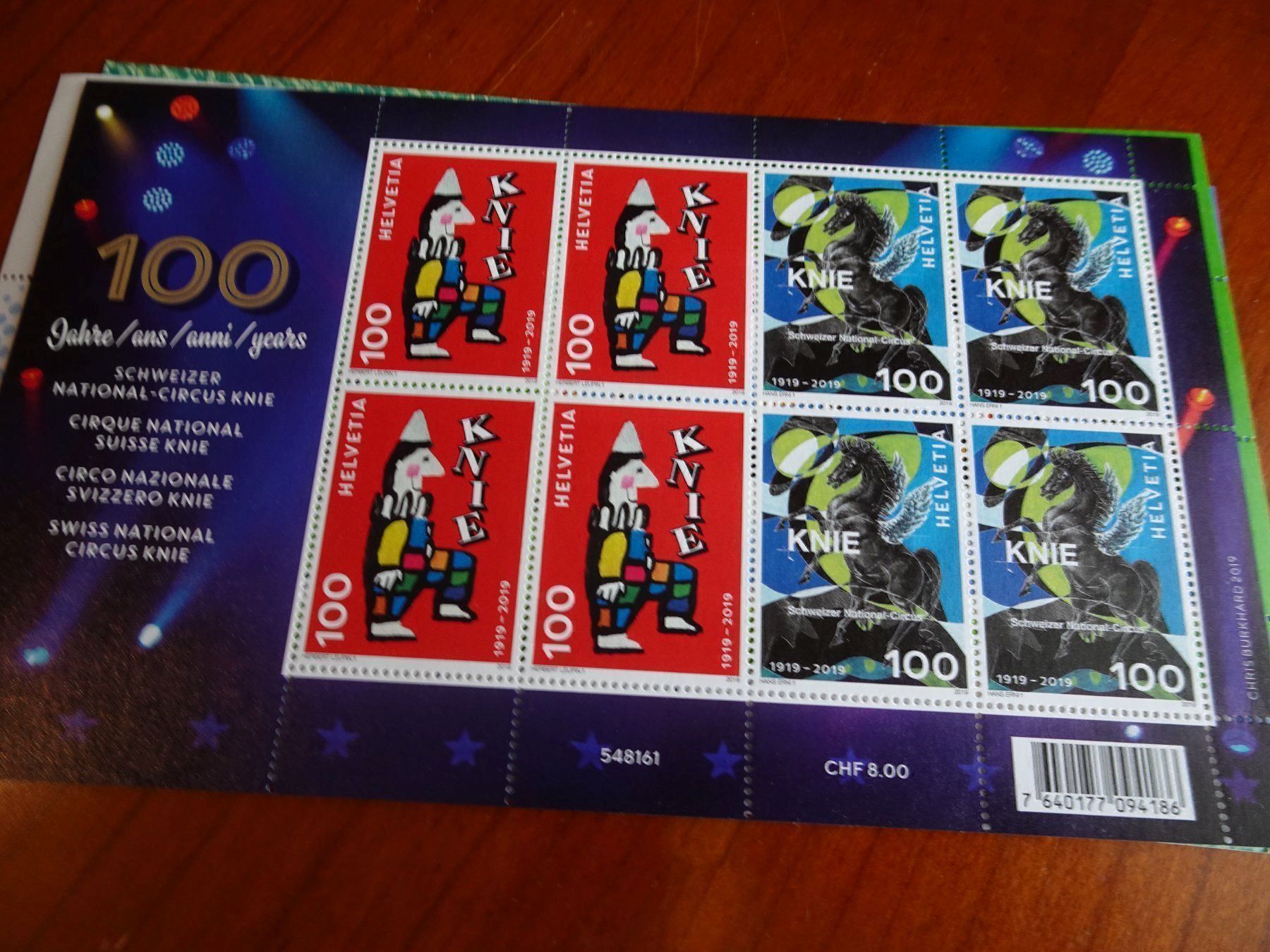 Tous les timbres: 2019 KLEINBOGEN POSTFRISCH CIRKUS KNIE – Neuf (Voir description) à Eschenbach SG par eDaisy