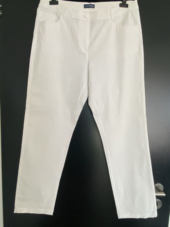 Leichte Hose weiss Gr. 46 Corina Ch. Vögele Reissverschluss