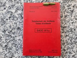Tabellenheft der Artillerie