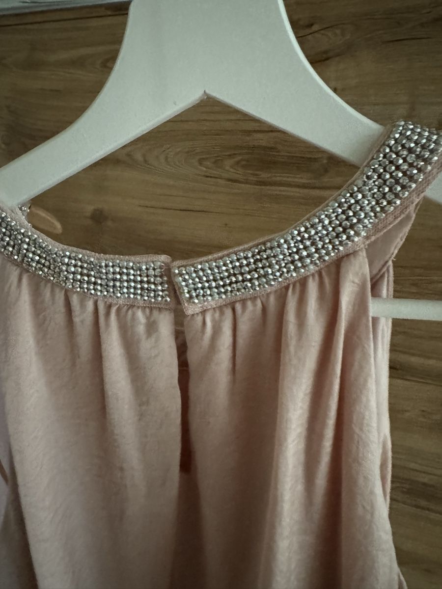 Camicette: Zwei elegante Kurzarm-Blusen mit Glitzersteinen – Nuovo (secondo la descrizione) da Lachen SZ venduto da artbyblondangel 8
