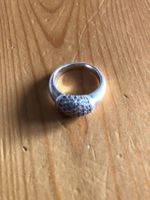 Silberring mit Zirkonia Steinen, Grösse zirka 52-53