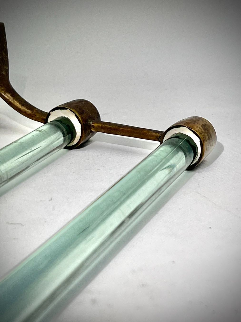 Portasciugamani: Vintage Handtuchhalter Glas Messing 1950er – Usato da Männedorf venduto da MrAnderson 2