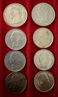 Belgische Münzen 5 Francs und 1 Franc Konvolut guter Zustand
