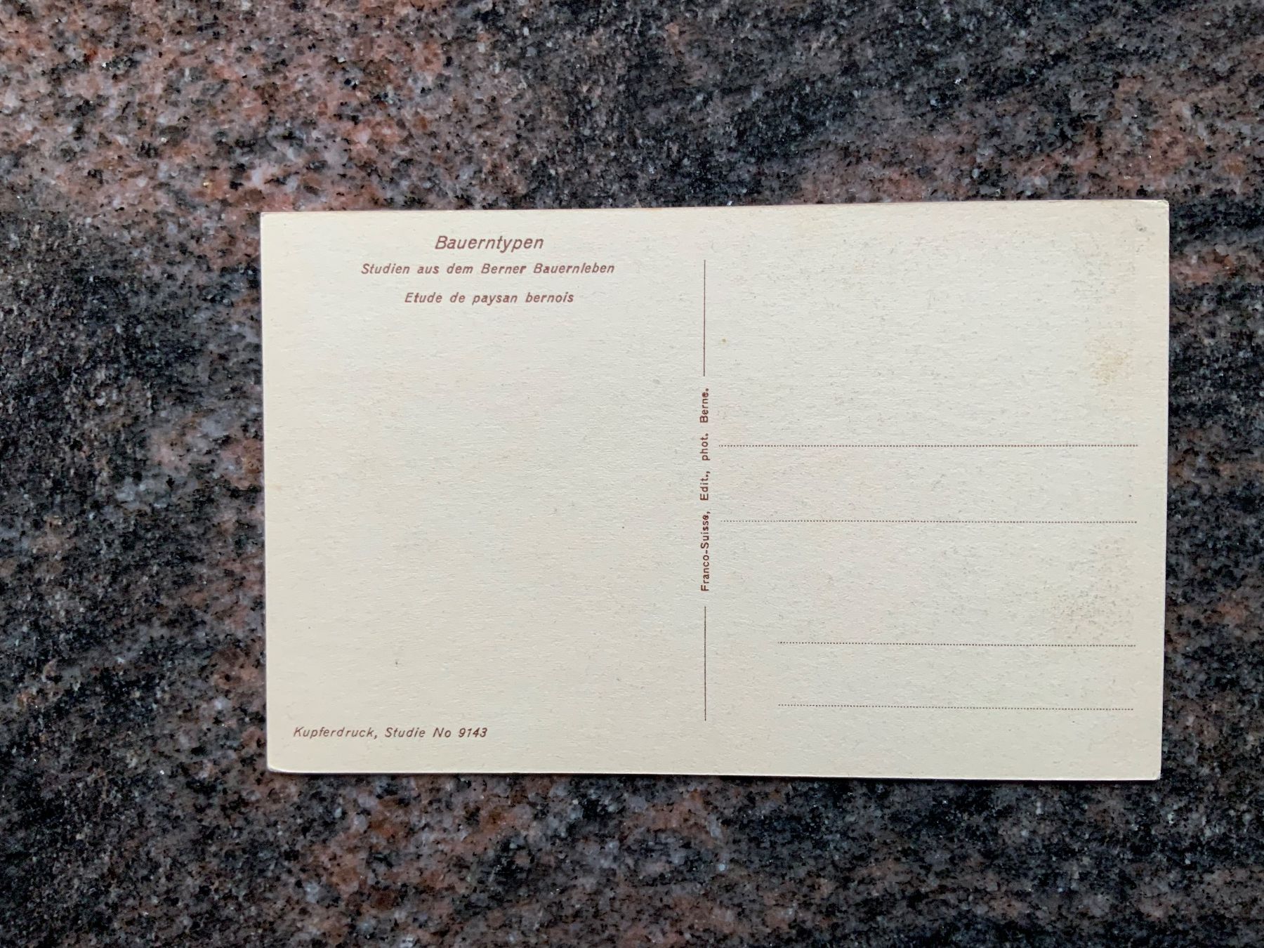 Cartoline postali: Ansichtskarte, Bauerntypen, Studien aus dem Bauernleben – Usato da Vellerat venduto da joromaur 1