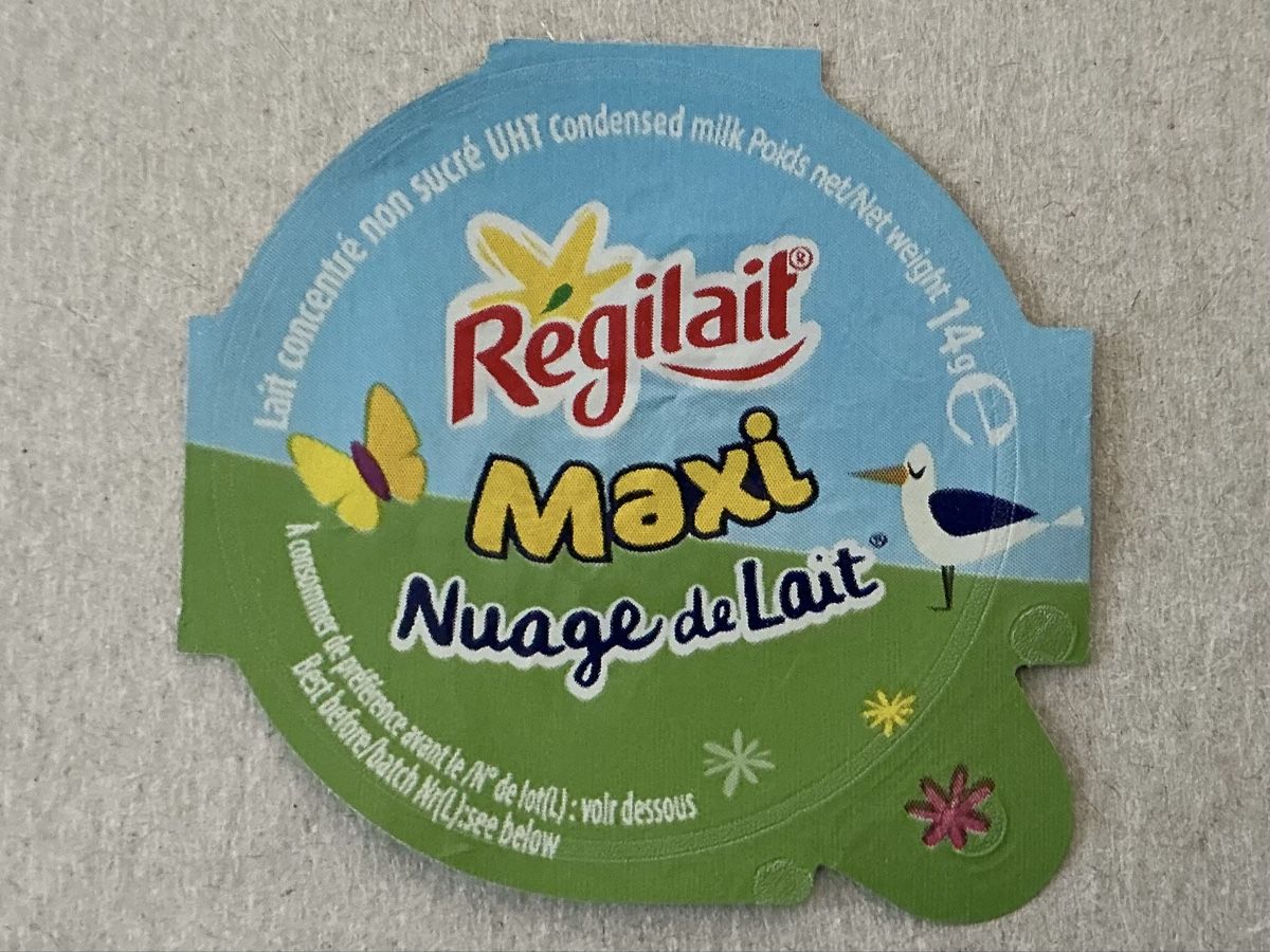 Coperchi dei cremini per caffè: F-14 A - Régilait, Maxi  Nuage de Lait, Riegel – Usato da Allschwil venduto da gewuerznelke