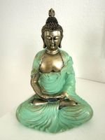 SONDERPREIS ‼️Buddha Statue Deko Feng Shui NEU Türkis