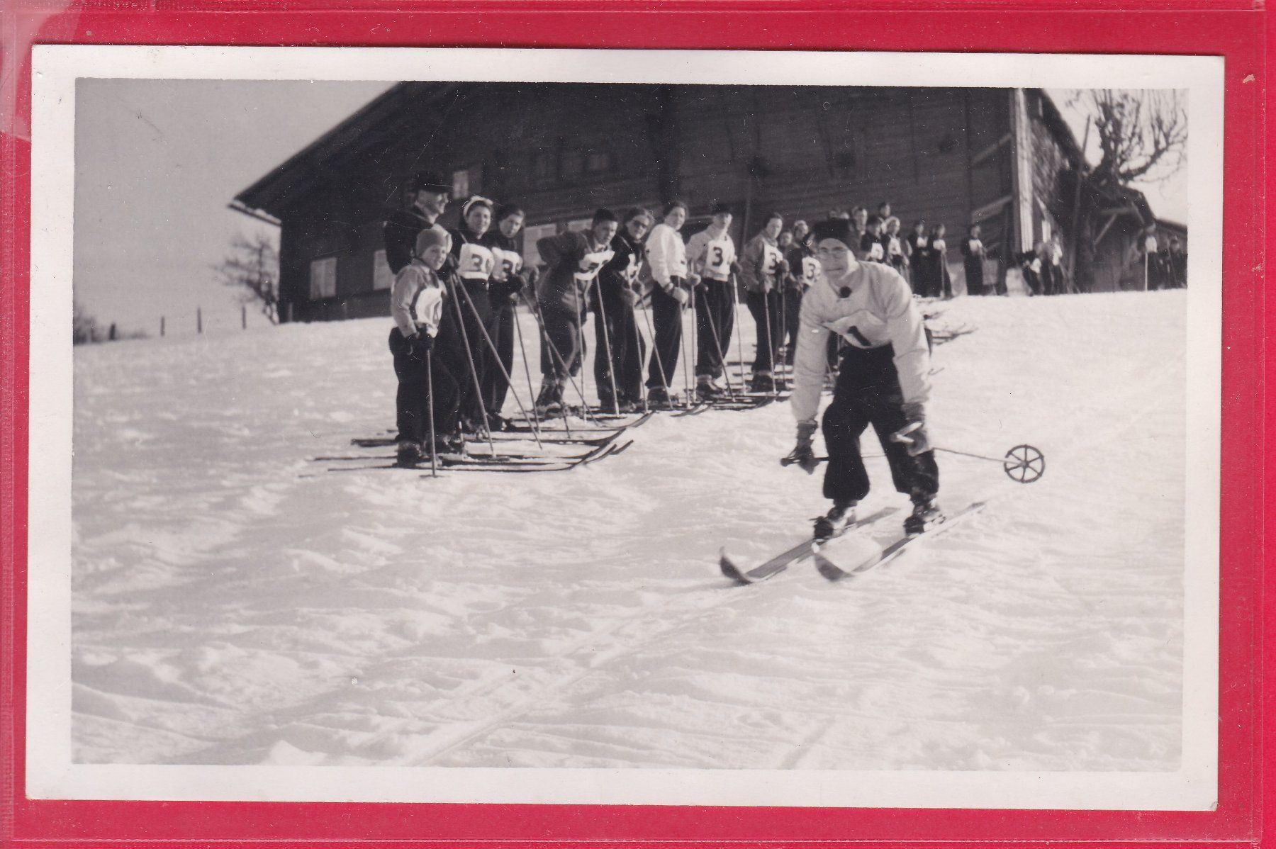 Ansichtskarten: SKISPORT, 1937 – Gebraucht aus Oberrieden von Gebirgsstelze