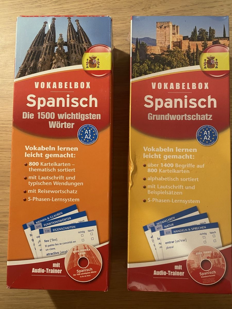 Altro materiale scolastico: 2 Spanisch Vokabelboxen – Nuovo (secondo la descrizione) da Embrach venduto da gab_p67g