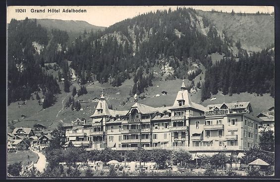 Cartoline postali: AK Adelboden, Grand Hotel, 1912 – Usato da Berlin venduto da bartko-reher