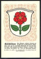 Rüschlikon, Wappen auf Blatt-Ornamenten