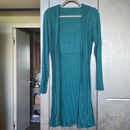 🐸 NILE DUSTER MIT KAPUZE S STRICKMANTEL MANTEL CARDIGAN